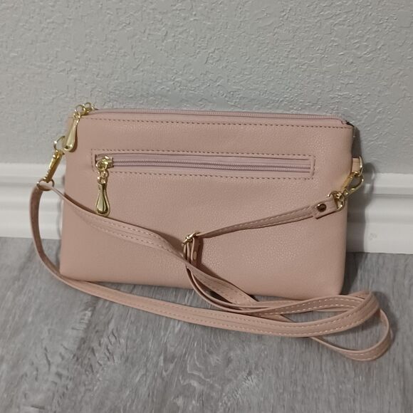 Blush Pink Convertible Clutch/Wristlet/Crossbody - Picture 2 of 4